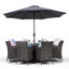 Karcher 8 - Person Wicker Patio Dining Set with Round Table , Cushions Included-39926013