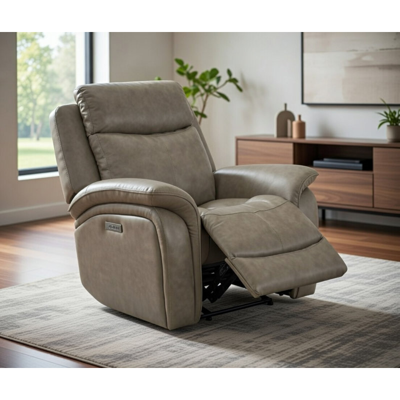 Fauteuil inclinable électrique en cuir Grayson, Pavées