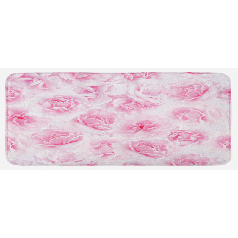 Tapis de cuisine rose