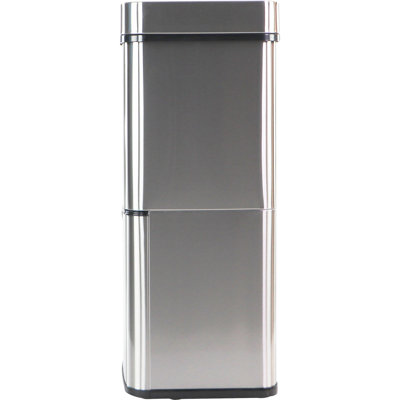 Hanover Home 16.4 Gallon Motion Sensor Metal Trash Can with Pull-Out Recycling Bin and Fingerprint-Resistant Finish