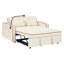Velvet Pull-out Sleeper Sofa Bed, Adjustable Back and with USB Pport, swivel phone stand-1730899936-1730899943