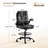 Ebern Designs Ergonomic Faux Leather Drafting Chair with Adjustable Footrest-1412997251
