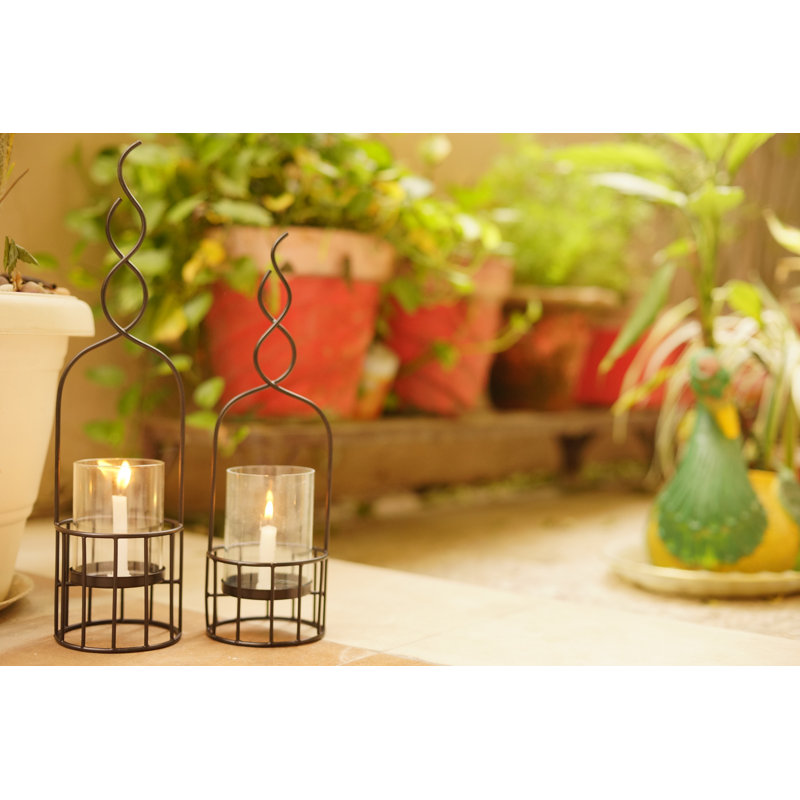 16.9'' H Iron Tabletop Votive Holder