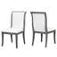 Chaises de salle à manger ergonomiques en tissu gris pour des décors élégants