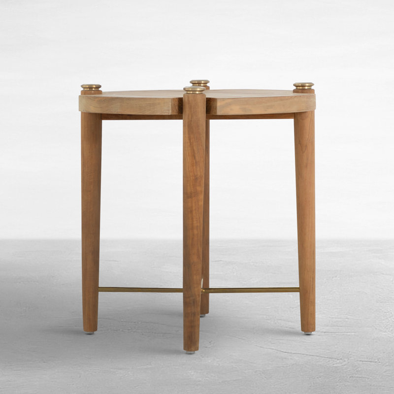 Pacifica Outdoor Round Teak Side Table