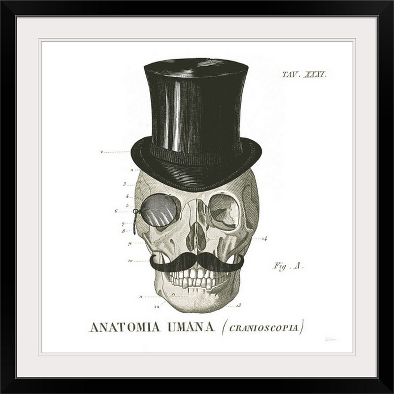 « dandy os i » par sue schlabach, impression, H 32 po x l 32 po x P 1 po, Cadre noir