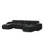 Canapé modulaire capitonné en U de 6 pièces avec 2 repose-pieds Klyrith, aucun assemblage requis-591269246