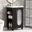 Meuble-lavabo de 20 po avec lavabo, meuble-lavabo avec tablette à deux niveaux, tablette réglable, bois massif et panneau de fibres à densité moyenne, noir-118003856