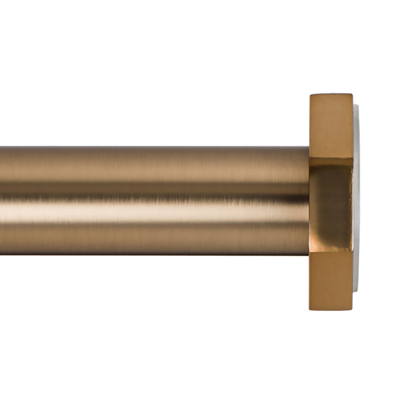 Tringle à rideaux Tension - Tringle hexagonale à ressort pour fenêtres ou douche, 36" – 54", Doré chaud