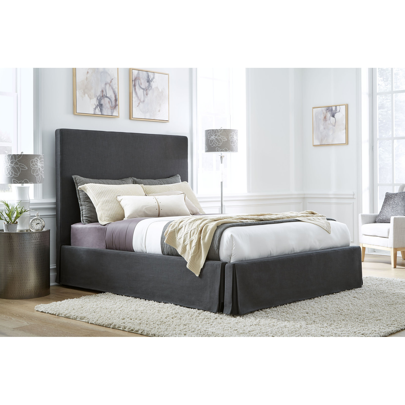 Daliya Wingback Bed, Queen, Iron