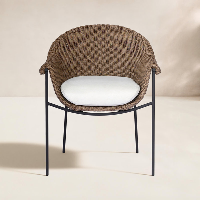 Suerte Outdoor Dining Armchair, Cream