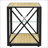 Set Of 2 Modern End Table Nightstand For Bedroom & Living Room, Tempered Glass & Natural Wood MDF Top, Industrial Style Side Table-1296976831