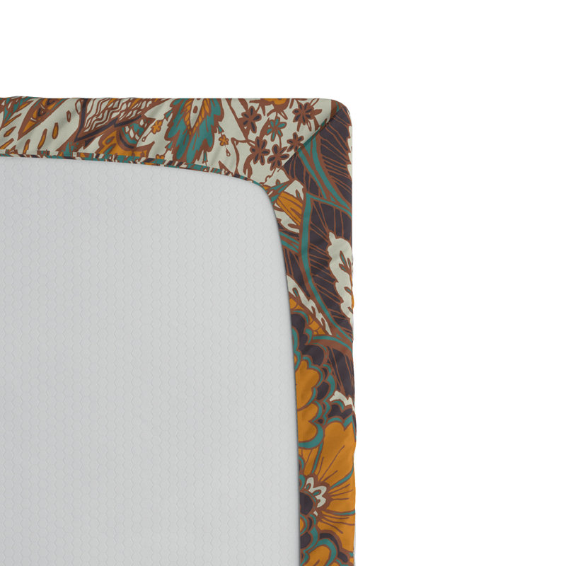 Microfiber Floral Fitted Sheet, Twin XL Fitted Sheet, Red/Gray Floral 1