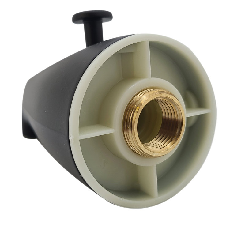 5-1/4" Rear Diverter Tub Spout with 1/2" or 3/4" IPS Rear Connection, Matte Black
