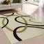 Tapis ivoire à motif géométrique-17429833