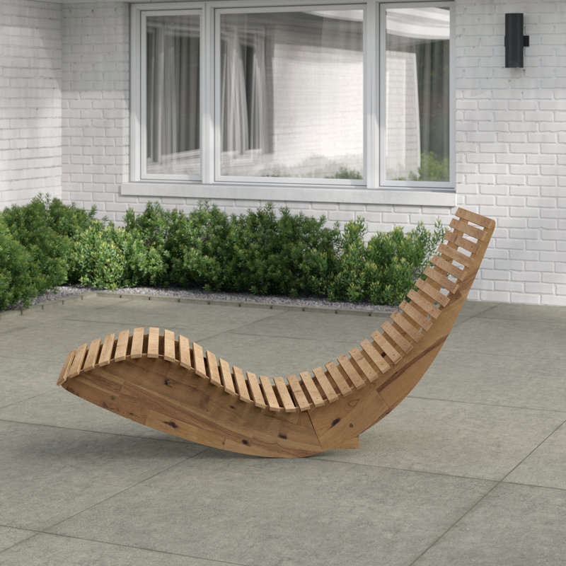 Umera 180cm Long Acacia Single Chaise