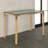 Sawin Glass Top Metal Base Writing Desk
