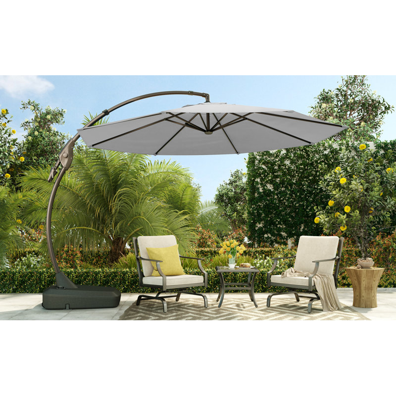 Parasol en porte-à-faux 12 pi Jalbert, Toile granit