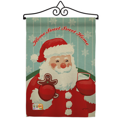 Décoration pour la maison de noël à 2 faces en polyester 19 x 13 po ensemble de drapeaux