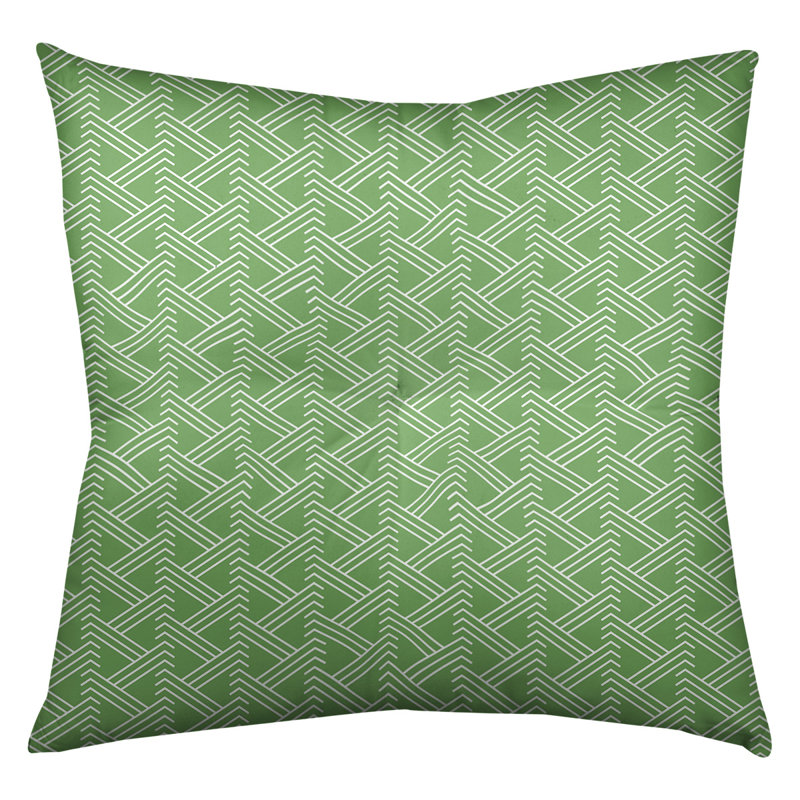 Coussin de sol zig zag classique, 26 po x 26 po, Vert
