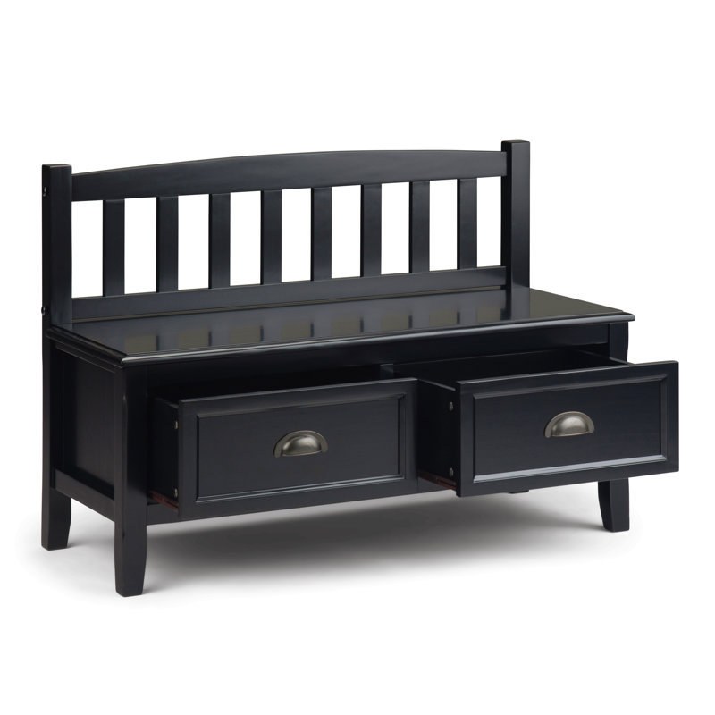 Banc de rangement pour hall d'entrée avec tiroirs - Noir, Noir