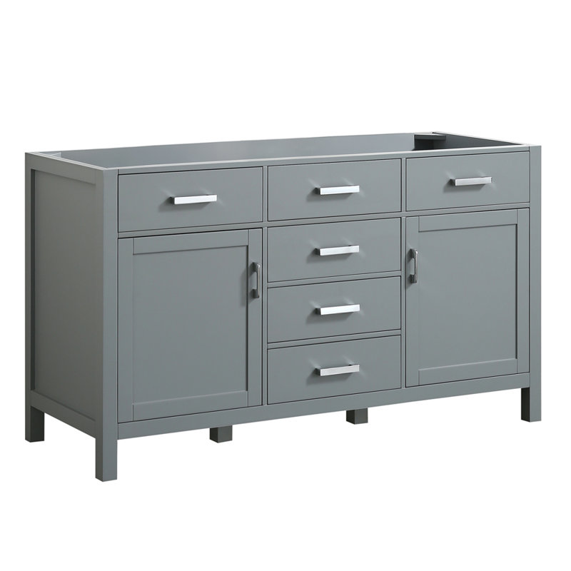 Petrel 60'' Single Bathroom Vanity Base Only, Gray