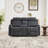 67.32" Wide Manual Reclining Loveseat With Hidden Storage Console And Dual Cup Holders-159108445