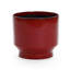 Pot à fleurs rond rouge en céramique-1193320584