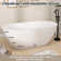 55'' x 29.5'' Freestanding Soaking Acrylic Bathtub with Integrated Slotted Overflow and Chrome Anti-clogging Drain