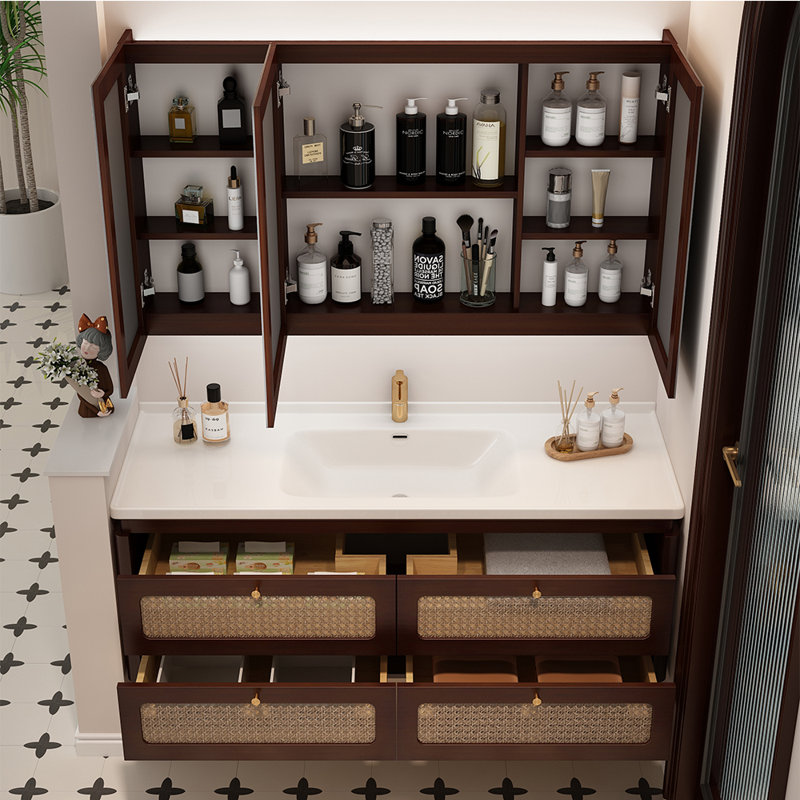 Chinese high-end retro bathroom cabinet
