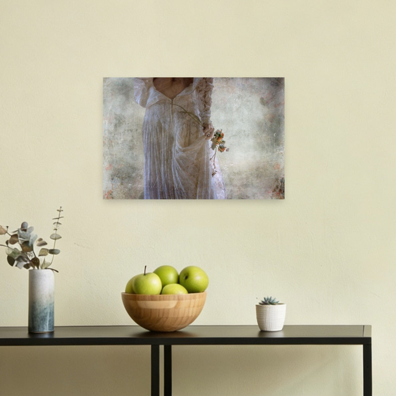 Mariée fanée aux roses, affiche murale délicate, élégante et romantique représentant une rose, H 12 po x l 18 po