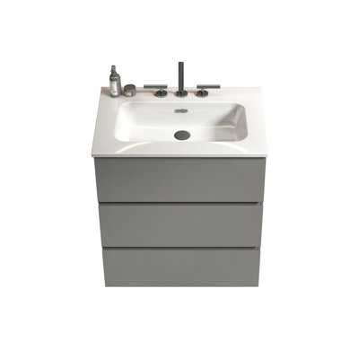 Gurnsey Wall-Mounted Floating Bathroom Vanity with Sink