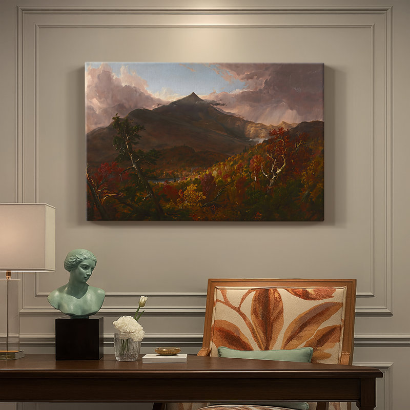 L'encoche des montagnes blanches (Crawford Notch) - Thomas Cole - toile tendue avec châssis-1839, 8 x 12