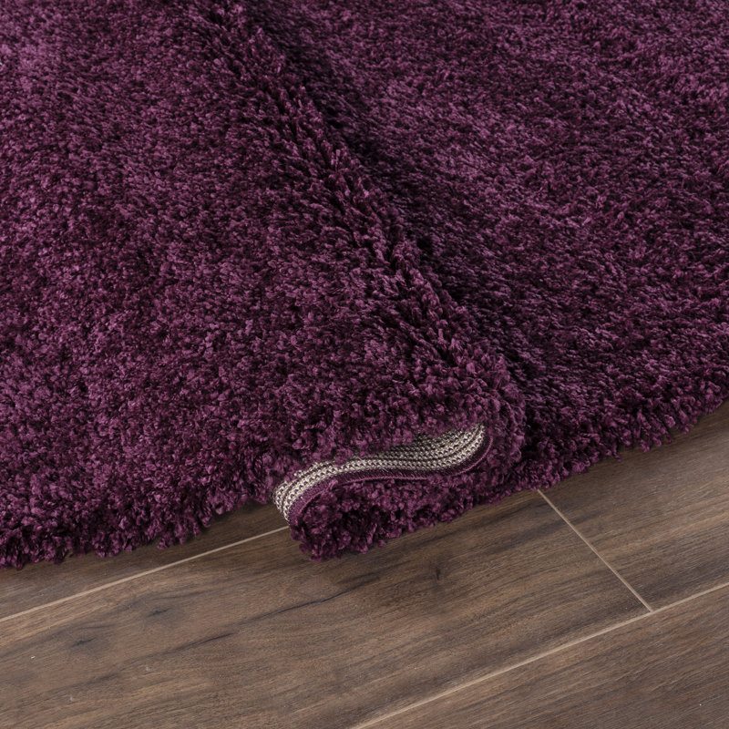 Machine Braided Area Rug, Rectangle 80 x 150 cm, Aubergine
