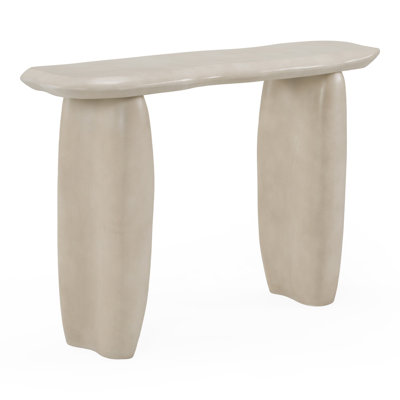 Slone - Table console moderne en béton beige
