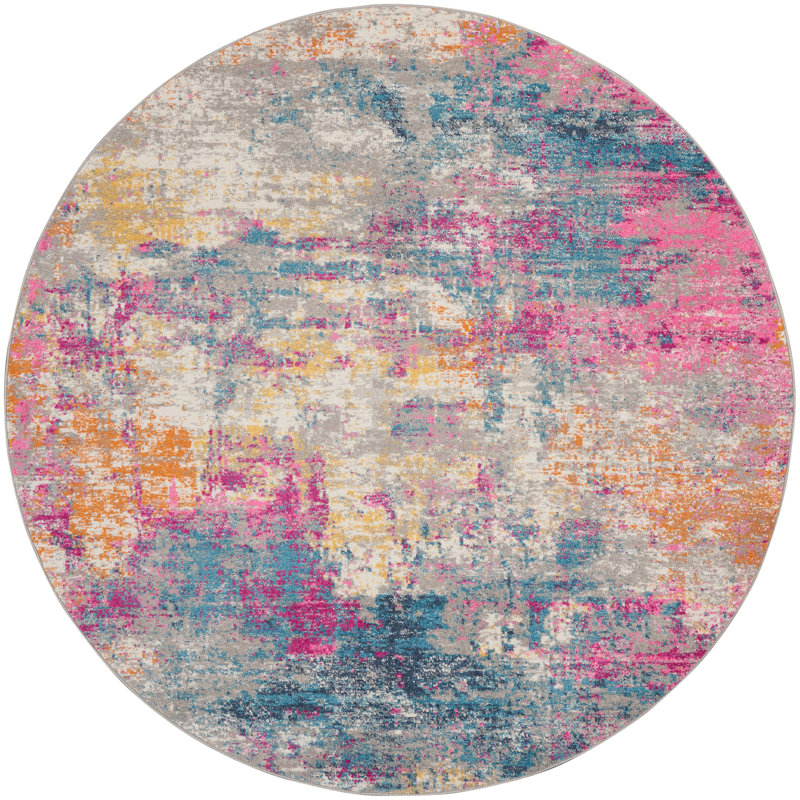 Abstract Area Rug, Round 160cm