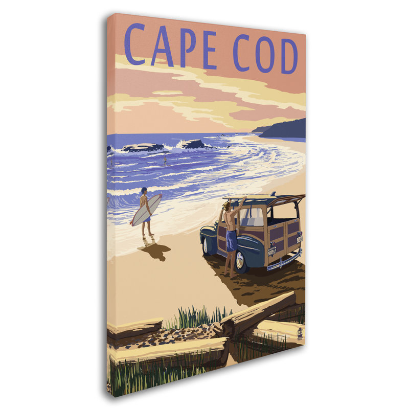 Publicité rétro sur toile Kadey «Coastal 1», H 19 po x l 12 po x P 2 po