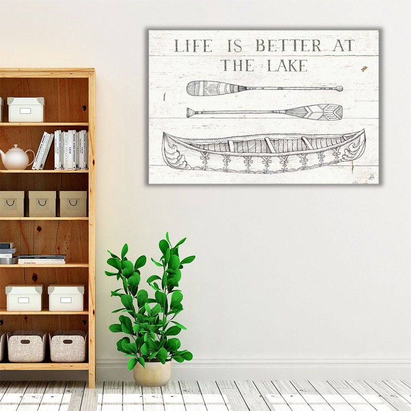 «Lake Sketches II», reproduction d'art sur toile, H 12 po x l 18 po