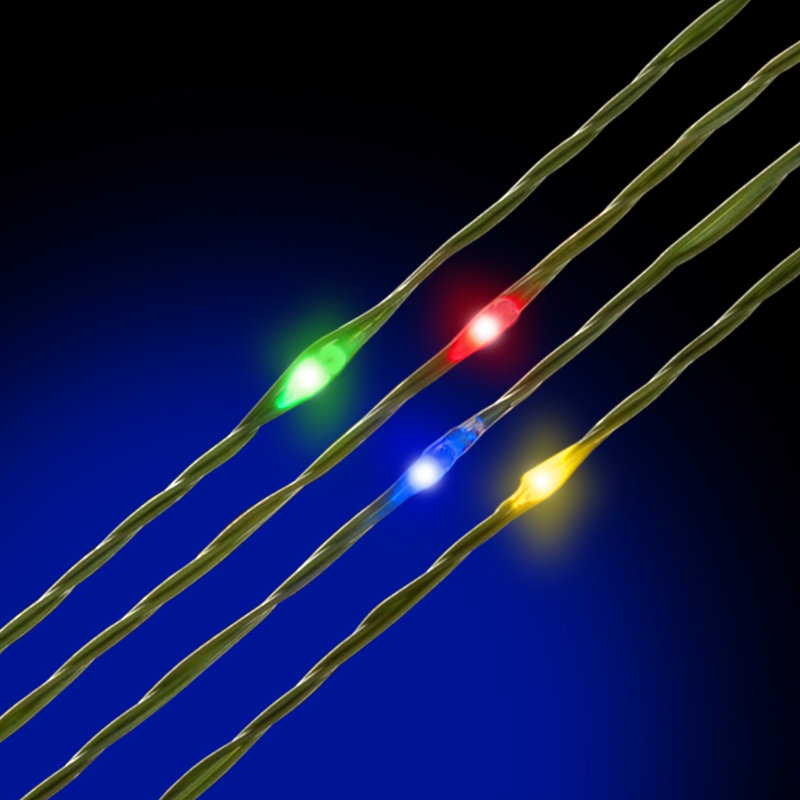The Holiday Aisle® Battery Operated Dual Colour LED Infinity Lights String Set, Army Green