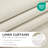 52''W Light Filtering Linen Curtains - Back Tab & Rod Pocket Top, 2 Panels Set-207340216