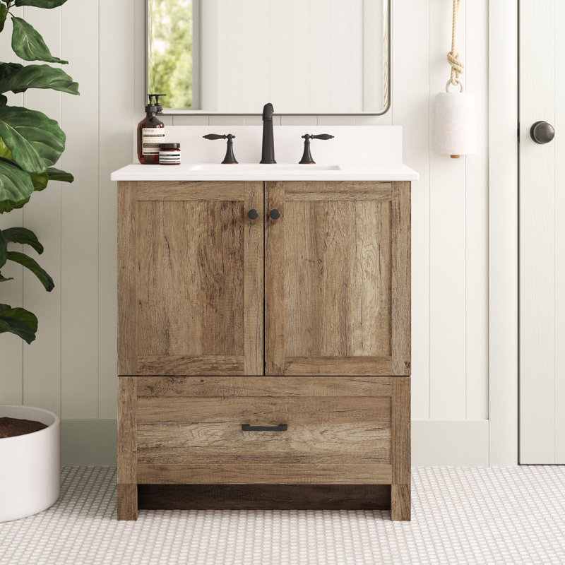 Ensemble de meuble-lavabo simple 30 po Soma, Chêne naturel