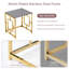 Broadoaks 3 - Piece Stainless Steel Nest Of Tables With Tempered Glass Top For Living Room(Grid)-521266190