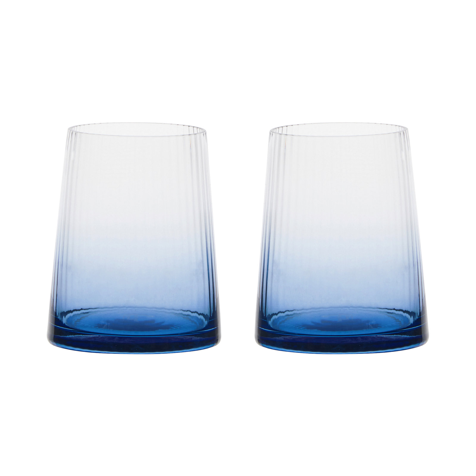 Zoya 13.5oz. Glass Drinking Glass Glassware Set, Blue
