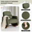 Chaise berçante en velours côtelé avec repose-pieds Rocking Chairs-1630523450
