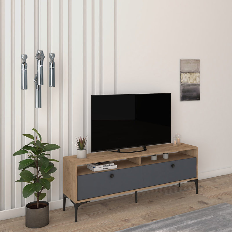 Keikei Unfinished TV Stand, Grey