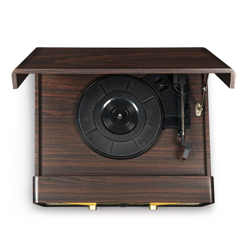 Tourne-disque décoratif 7-en-1 Rhapsody, Brun
