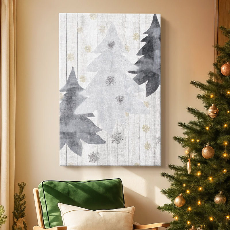 «Frostlit Blessing» - Toile tendue avec châssis de qualité supérieure, H 27 po x l 18 po