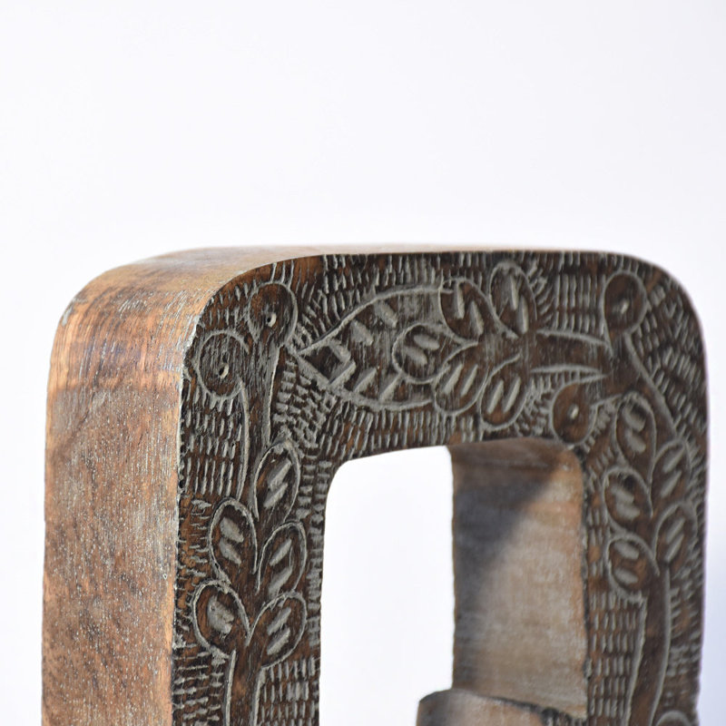 Haddam Text & Numbers Letter Block, Q, Gray