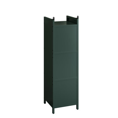 Armoire de porte moderne en verre à quatre niveaux avec rangement à cinq niveaux, pour le hall d'entrée, la salle de bain et la salle à manger