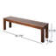 2 bancs rustiques de 154 cm (60,75 po) - Panneaux à lattes, aspect bois rustique, design à panneaux